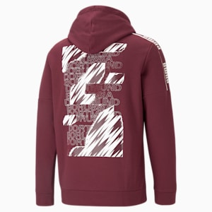 Sudadera con capucha BVB ftblCulture para hombre, Burgundy-Cyber Yellow, extralarge